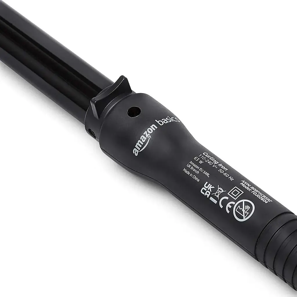 Керамические щипцы для завивки Amazon Basics PTC, 2.5 см - черные, один размер - фото 2