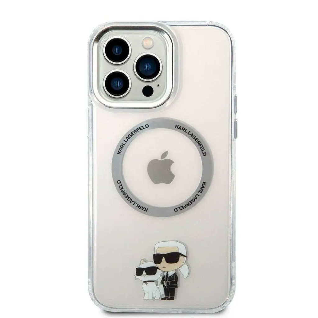 Чехол Karl Lagerfeld MagSafe Compatible Cover IML Karl and Choupette NFT для iPhOne 13 Pro Max Прозрачный - фото 2