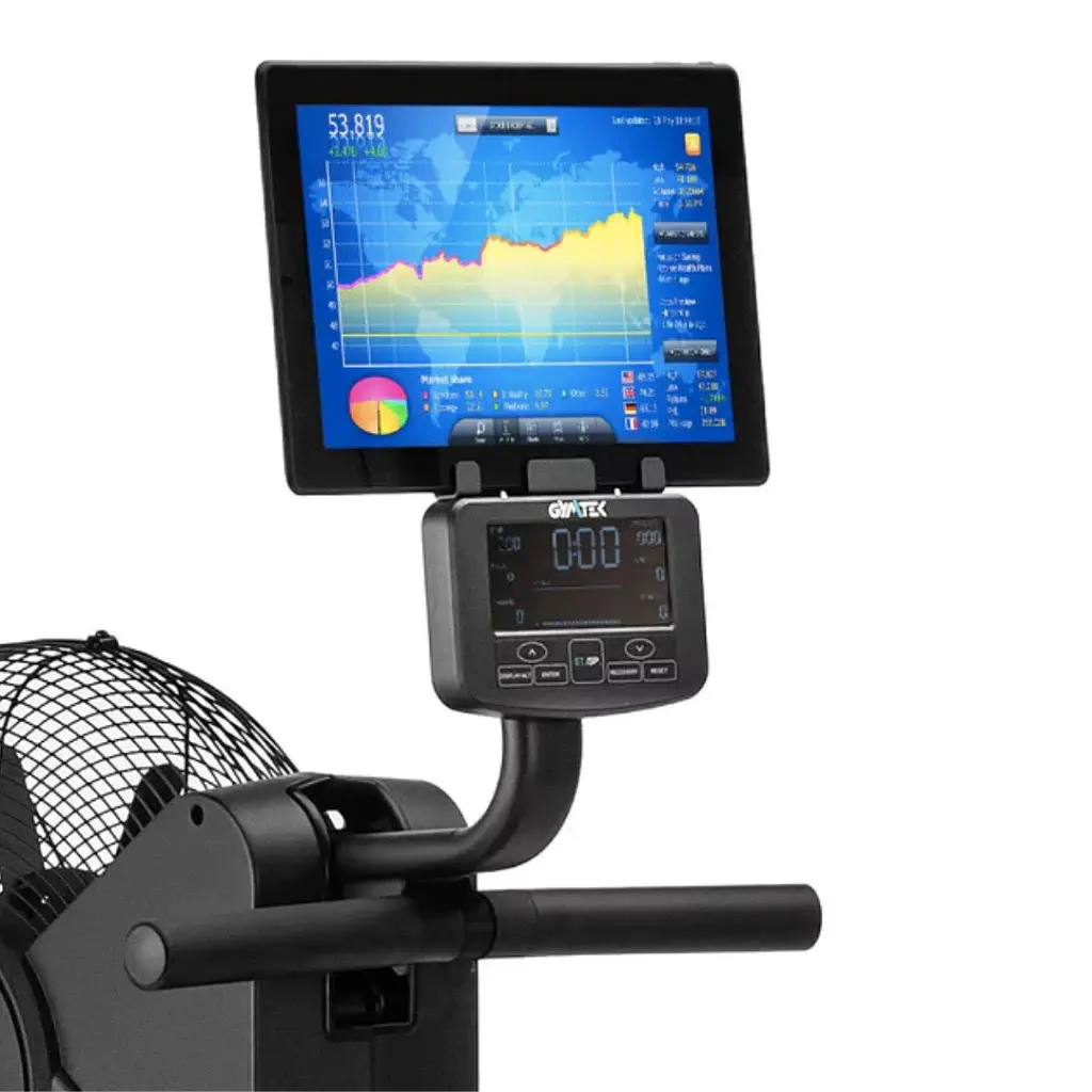 Гребний тренажер Gymtek XR2000 електромагнітний з аеродинамічним навантаженням чорний - фото 9