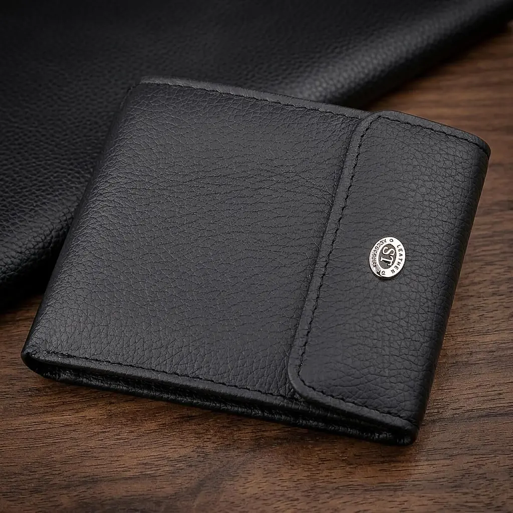 Гаманець ST Leather 18313 (ST155) чорний шкіряний - фото 11