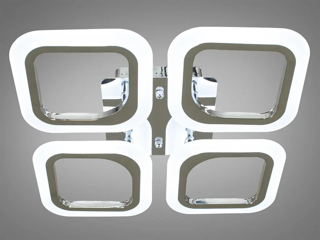 Стельова люстра LED Diasha AS8060/4HR, 55W, хром, IP20, для коридору, спальні, кухні - фото 2