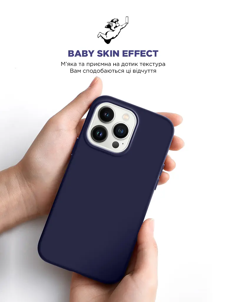 Силиконовый чехол для Apple iPhone 14 Pro, ICON2 Case, фиолетовый, противоударный, панель, защита всего корпуса, матовая поверхность Soft Touch, выступает над дисплеем, совместим с защитными стеклами и пленками, с микрофиброй, ArmorStandart (ARM63604) - фото 8