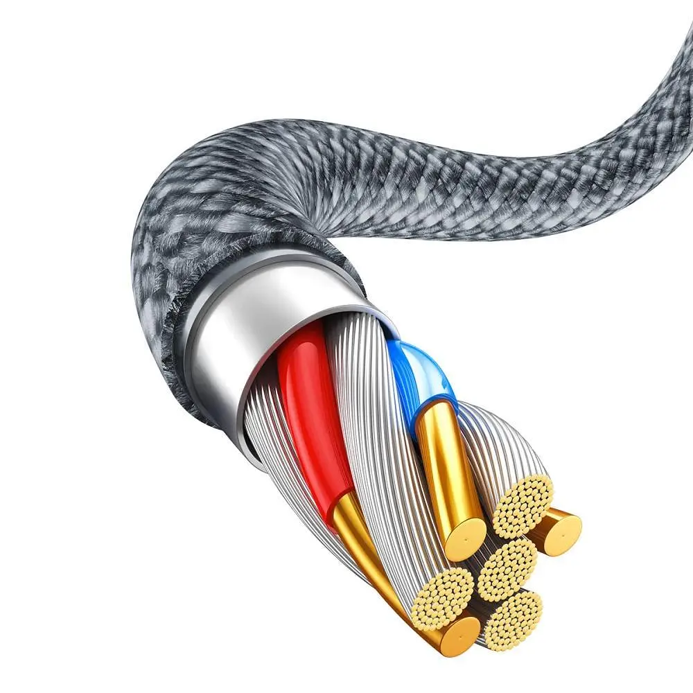 Кабель Baseus Dynamic Series Fast Charging Data Cable USB to iP 2.4 A 2 m Grey (CALD000516) - фото 5
