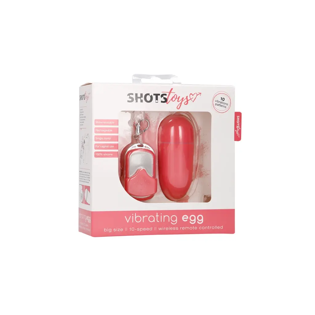 Віброяйце ShotsToys Remote Vibrating Egg, 8 см (рожевий) - фото 8