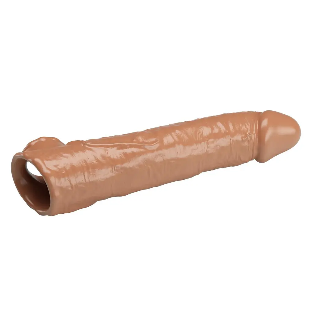 Насадка на пеніс Pretty Love Extension Penis Sleeve, 26 см (коричневий) - фото 8