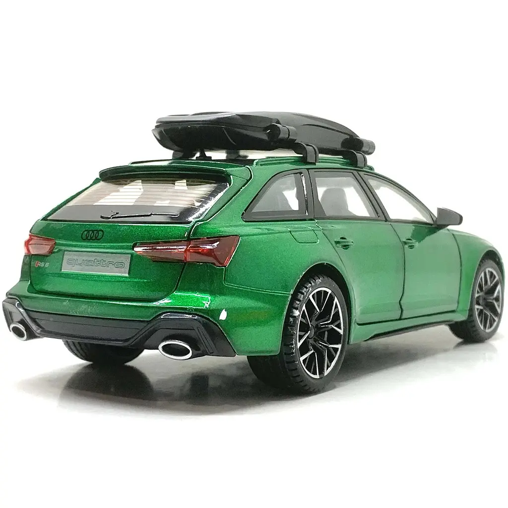 Колекційна металева модель автомобіля АвтоЕксперт Audi RS6 з автобоксом на дах, інерцією, світлом та звуком 1:24 - фото 4