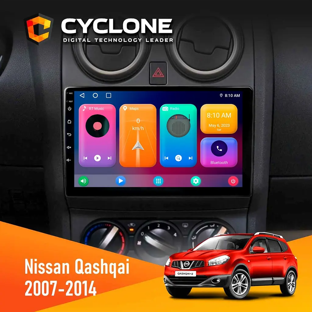 Штатна магнітола Nissan Qashqai 2007-2014 Cyclone C9-001 2x32 CPL Cyclone (НФ-00002650)