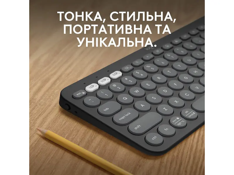 Клавіатура Logitech Pebble Keys 2 K380s Tonal Graphite UA (920-011851) - фото 3