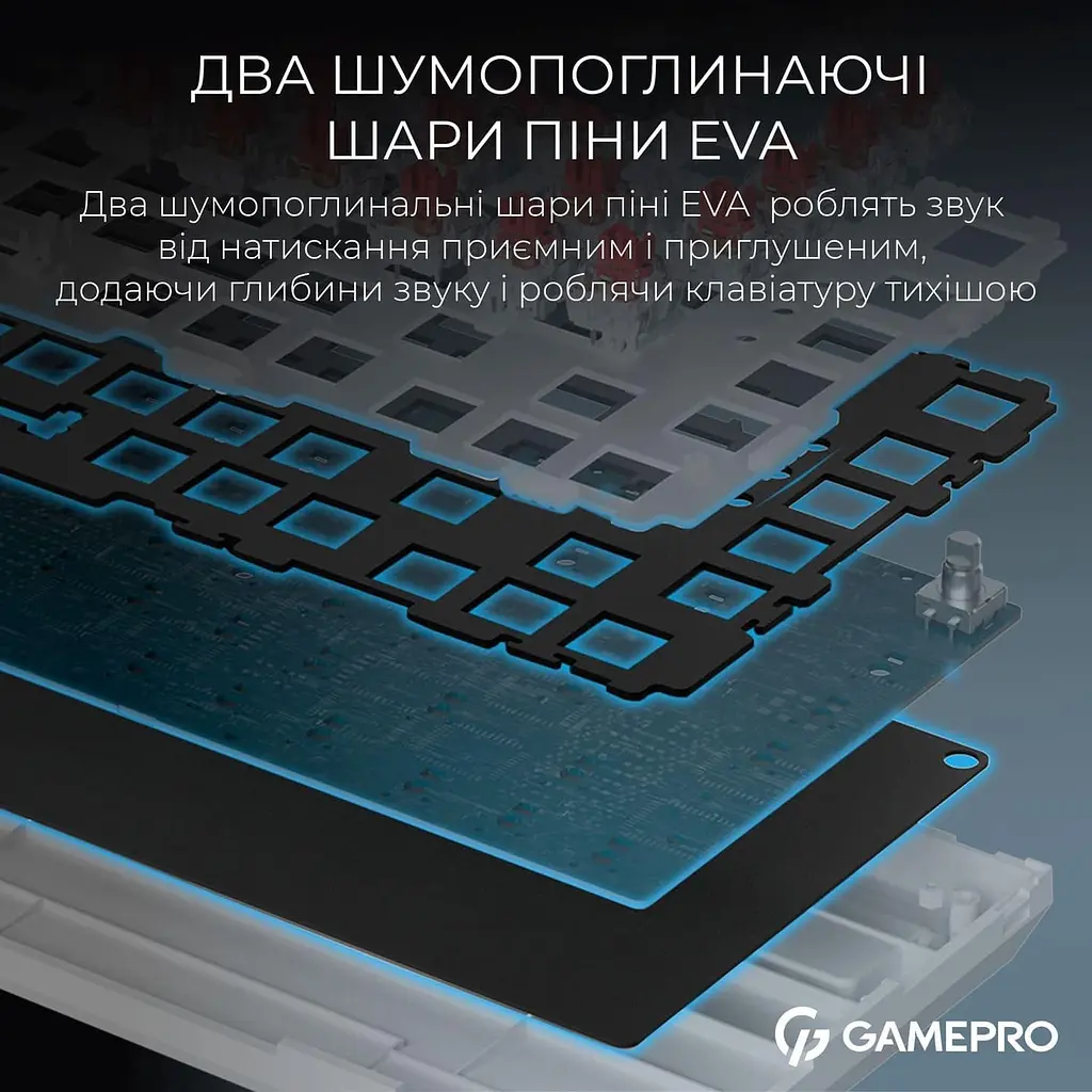 Клавиатура GamePro Asgard Valhalla 75% Exploded QLAB Orange Switches (MK160W Pro) - фото 11