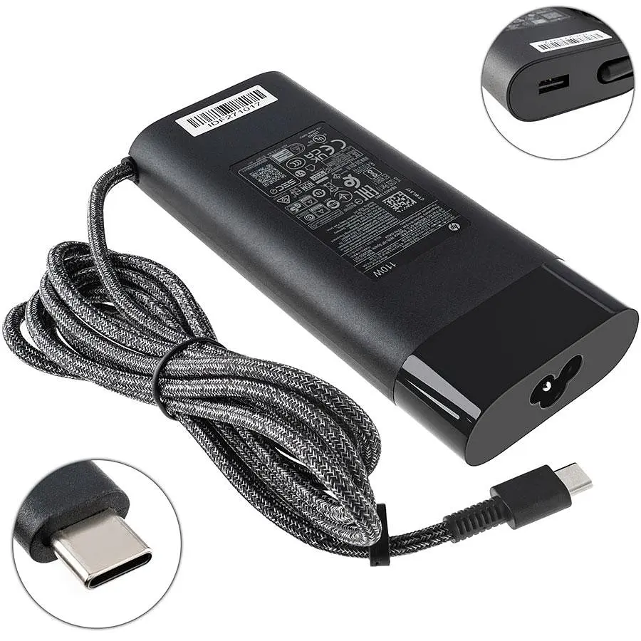 Блок живлення для ноутбука HP TYPE-C 100W чорний OVALE