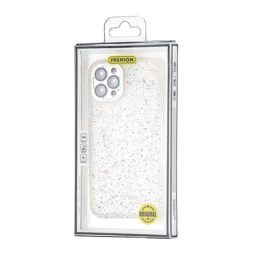 Чохол Splatter with MagSafe Protected Camera iPhone 12 Pro White - фото 2