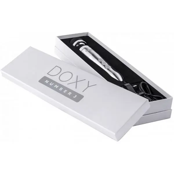 Вибратор Doxy Number 3 Silver Очень мощный -микрофон в металлическом корпусе, 28х4.5 см серебристый - фото 4