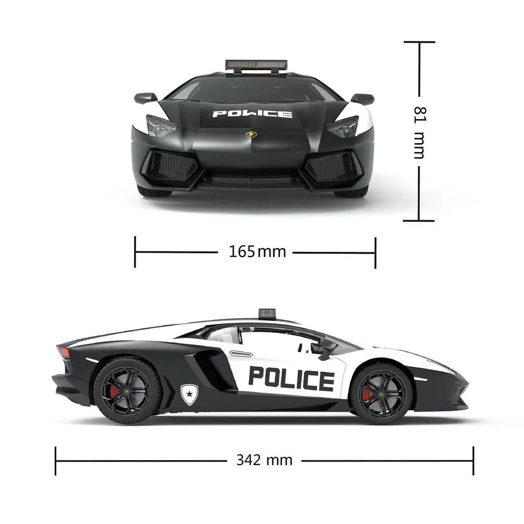 Автомобіль KS Drive на р/у Lamborghini Aventador Police 1:14, 2.4Ghz (114GLPCWB) - фото 6