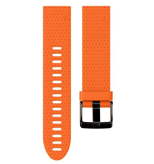 Силиконовый ремешок Primo для часов Garmin Fenix ​​5S/5S Plus/6S Orange - фото 3
