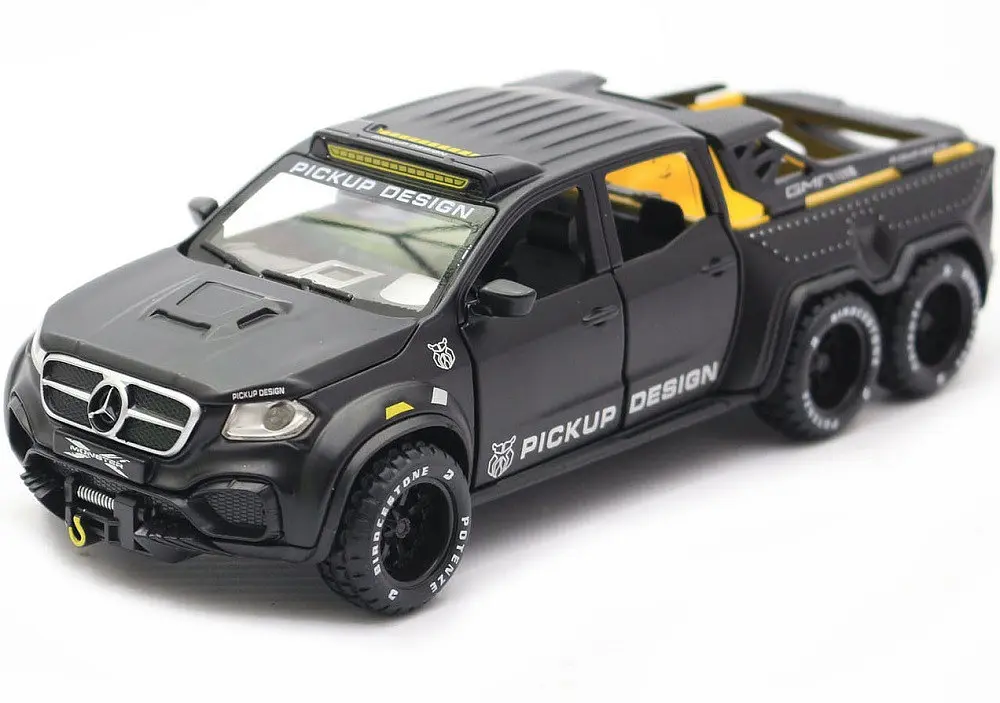 Колекційна металева модель автомобіля АвтоЕксперт Mercedes-Benz X-Class 6x6 Monster Pickup з інерцією, світлом та звуком 1:32 - фото 8