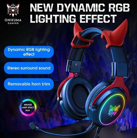 Навушники Onikuma X10 Oxhorn Black - фото 5