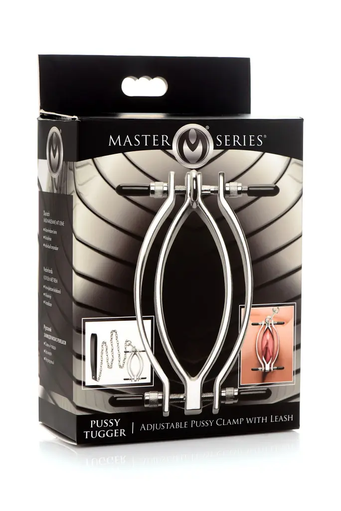 Затискач для статевих губ з повідцем Master Series Pussy Tugger, 7.6х2.8 см - фото 9
