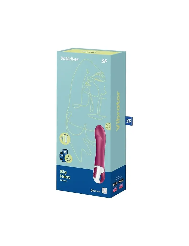 Вібратор Satisfyer Big Heat з підігрівом, 22.5х4 см червоний - фото 4