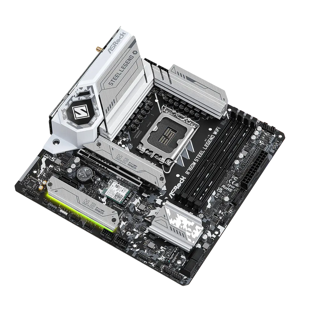 Материнская плата ASRock B760M Steel Legend Wi-Fi LGA 1700 (B760M Steel Legend WiFi) - фото 2