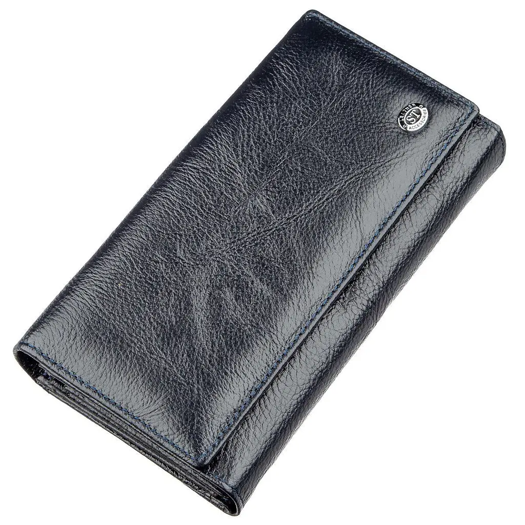 Гаманець-клатч із візитницею ST Leather 18880 сіро-синій - фото 5