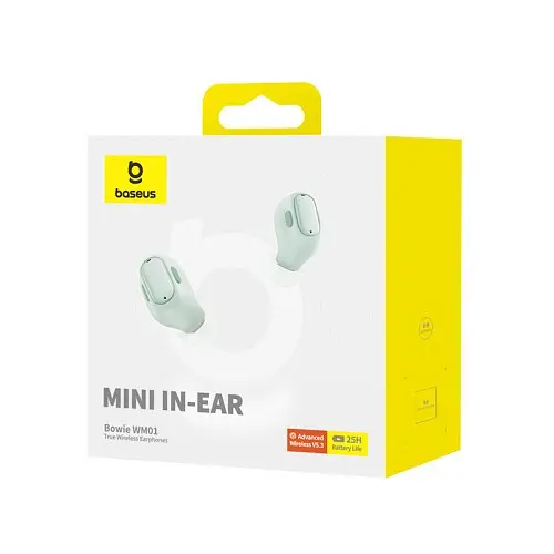 Навушники Baseus Bowie WM01 True Wireless Earphones зелені NGTW370006 - фото 5
