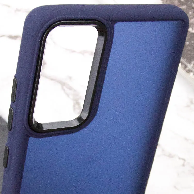 Чохол TPU+PC Lyon Frosted для Motorola Moto G24 / G04 / E14 Navy Blue - фото 5