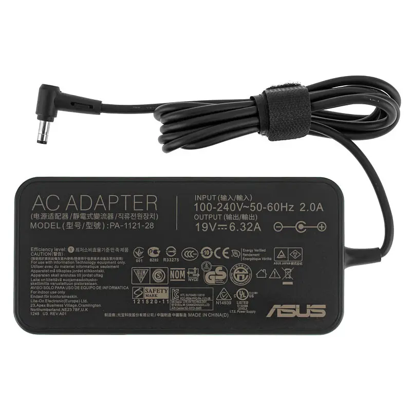 Блок живлення для ноутбука Asus 19V 6.3A 120W 5.5*2.5мм чорний OVALE - фото 2