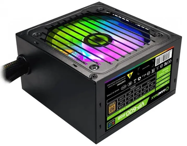 Блок живлення GameMax VP-600-RGB 600W 80+ (VP-600-RGB) Black - фото 9