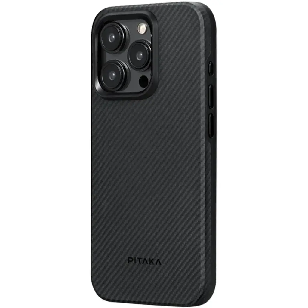 Чохол-накладка Pitaka MagEZ Case Pro 4 Twill 600D Black/Grey для iPhone 15 Pro Max (KI1501PMPA) - фото 2