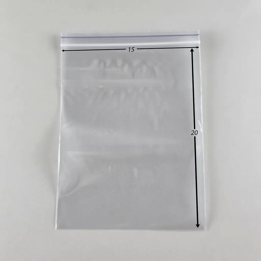 Пакети Zip-Lock прозорі 15x20 см, 100 шт, 50 мкм, поліетиленові пакети із застібкою - фото 2