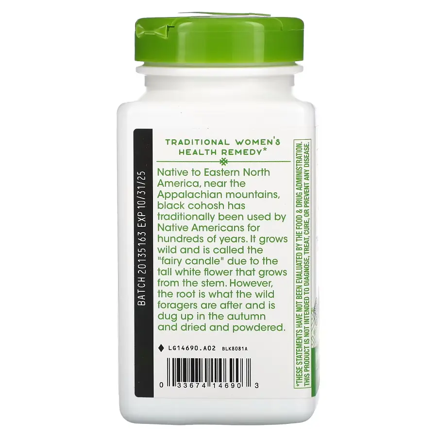 Натуральна добавка Nature's Way Black Cohosh Root 540 mg 180 вегакапсул - фото 3