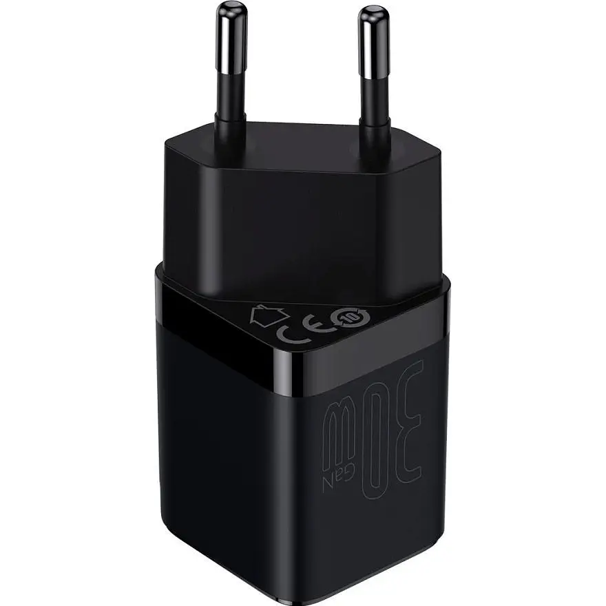 Мережевий зарядний пристрій Baseus GaN3 Fast Charger Type-C 30W Black [CCGN010101] [78685] - фото 4