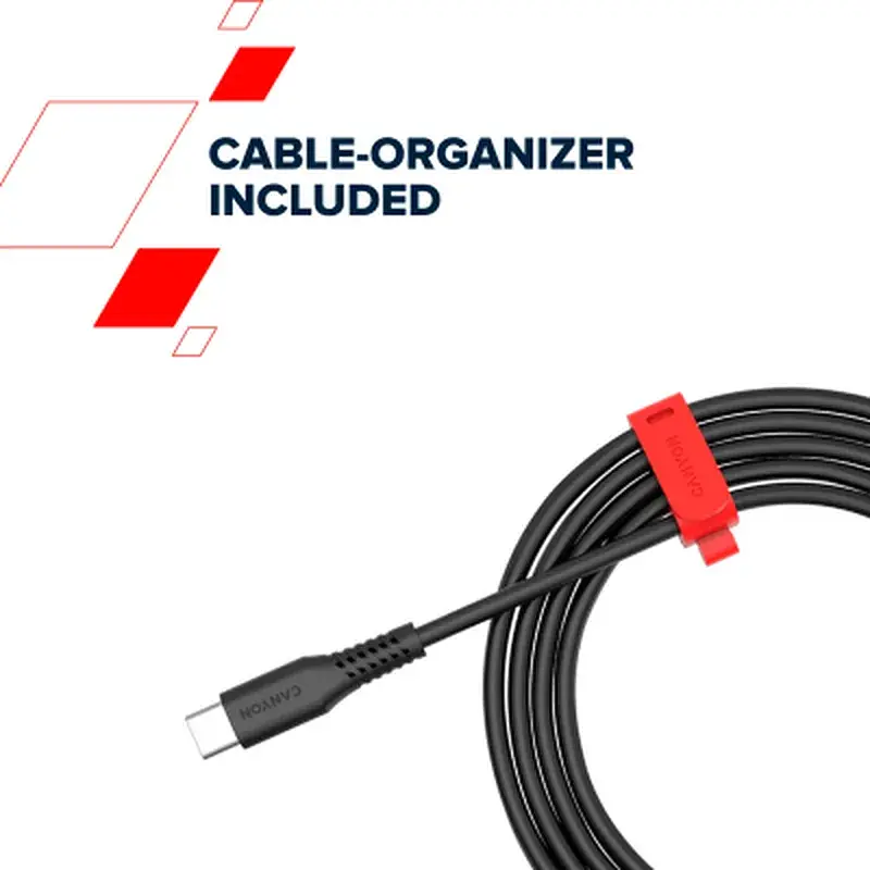 Дата кабель USB-C to USB-C 1.2m CC60SC 60W White Canyon (CNS-CC60SC12W) - фото 6