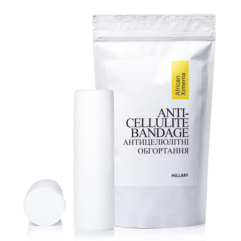 Набір Антицелюлітні обгортання + рідина з олією ксименії Anti-cellulite African Ximenia (6 процедур) Hillary - фото 7