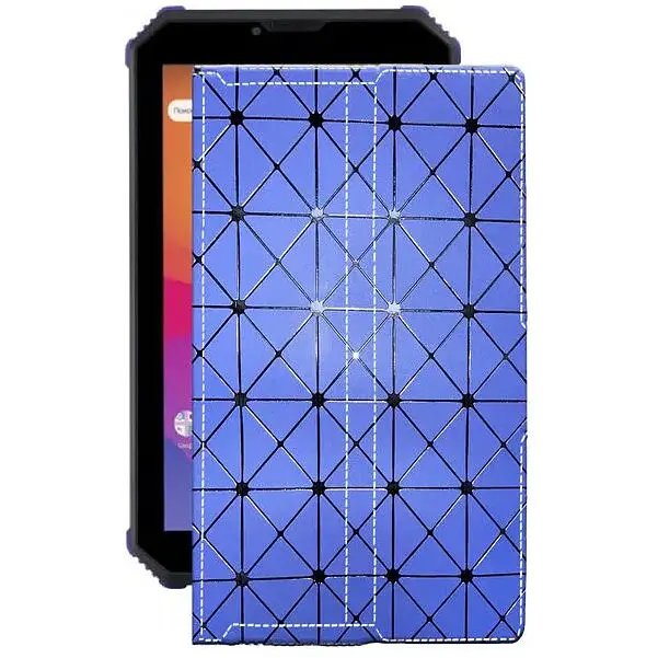 Чехол StatusCASE из экокожи для планшета Prestigio MultiPad Muze 4667 Синий ромб - фото 1