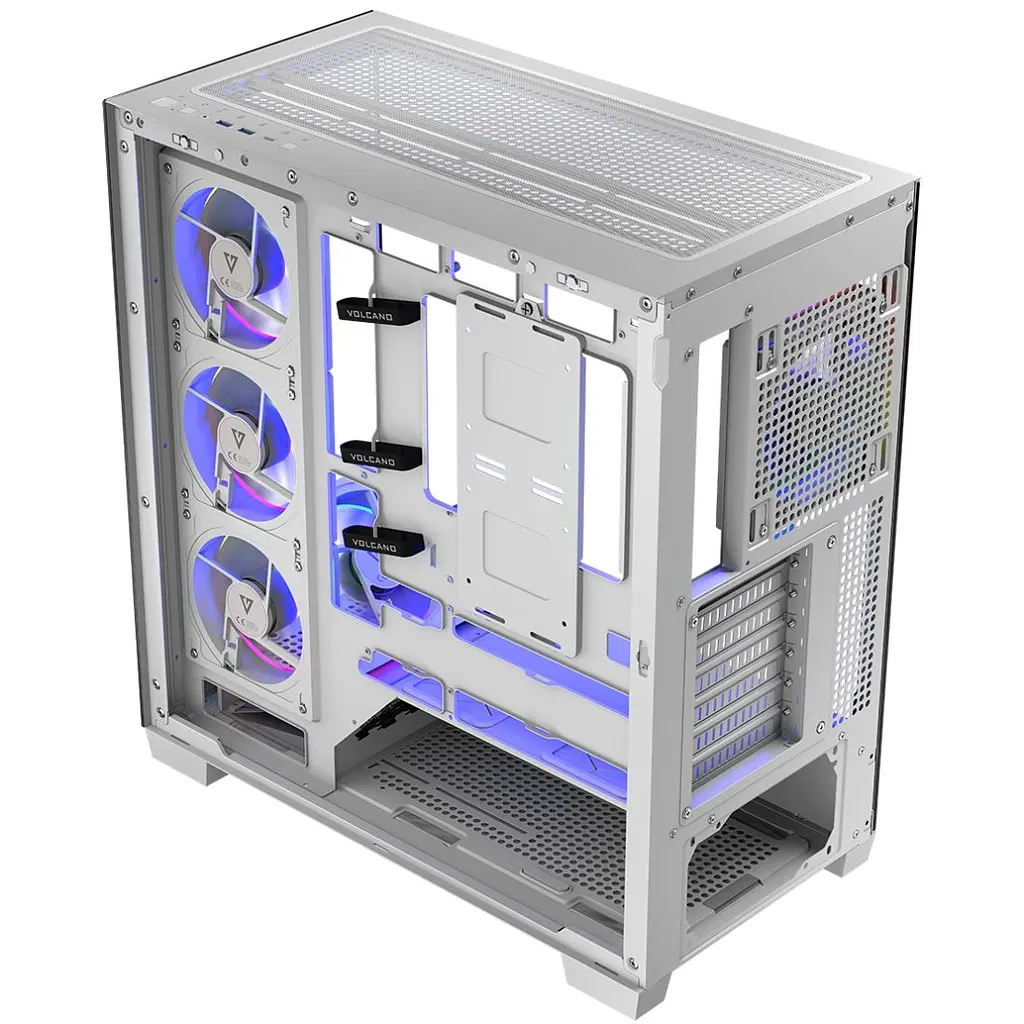 Корпус Modecom VOLCANO STELLAR ARGB MIDI 5x120 мм fans WHITE без БЖ ATX (AT-STELLAR-5F-ARGB-20) - фото 7
