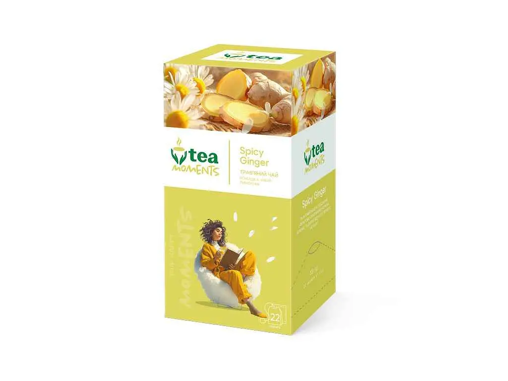 Чай пакетований фруктовий та трав'яний Tea Moments Spicy Ginger 33г (1,5) NEW 22 пакетиків