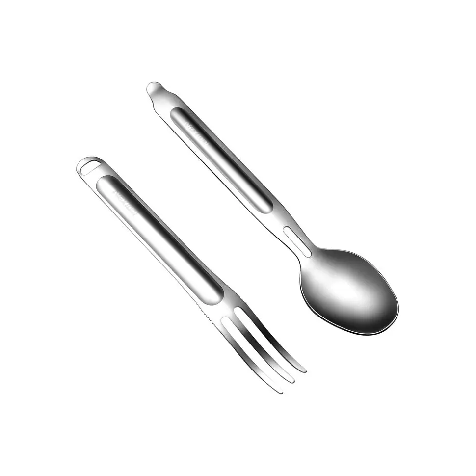 Туристичний набір ложка-виделка NexTool Portable Stainless Steel Tableware, нержавіюча сталь - фото 5