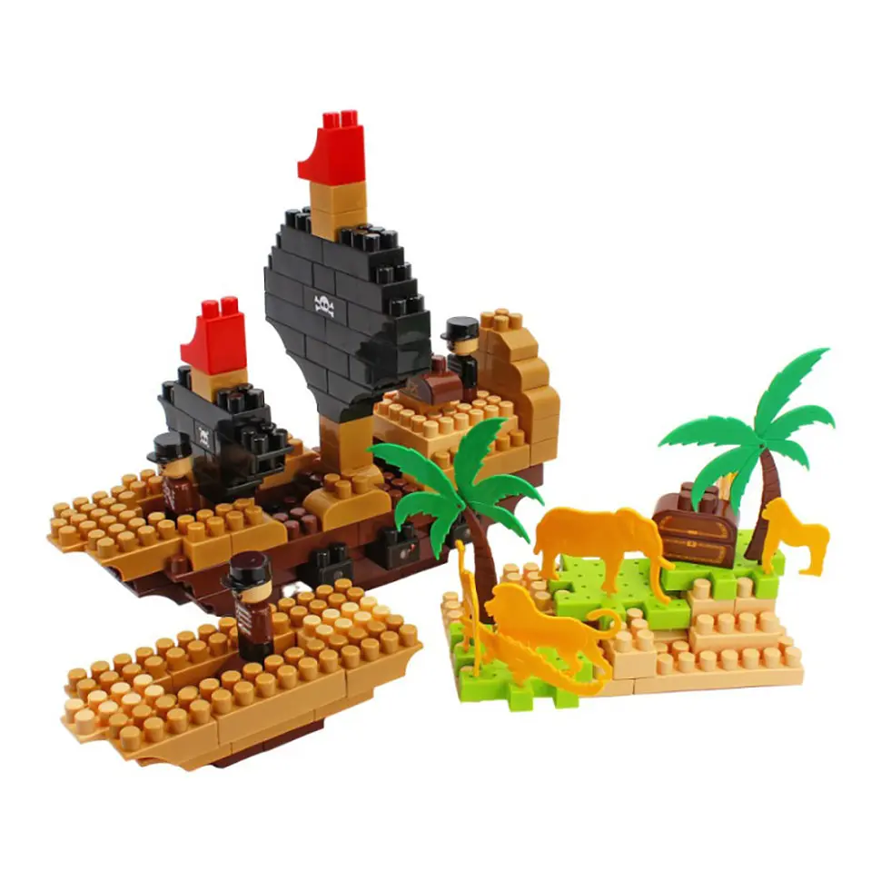 Дитячий розвиваючий конструктор ТехноК Pirate island 2642TXK 170 деталей - фото 5