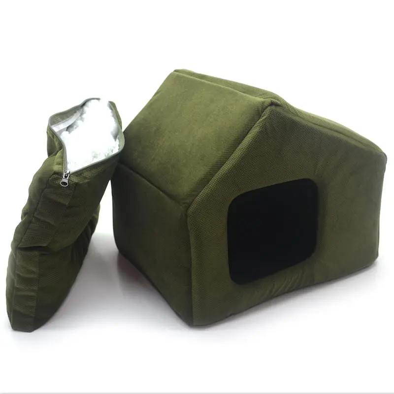 Домик для маленьких собак и кошек Zoo-hunt Блиц хаки №1 40х33х35 см (ZH48448110-1) - фото 4