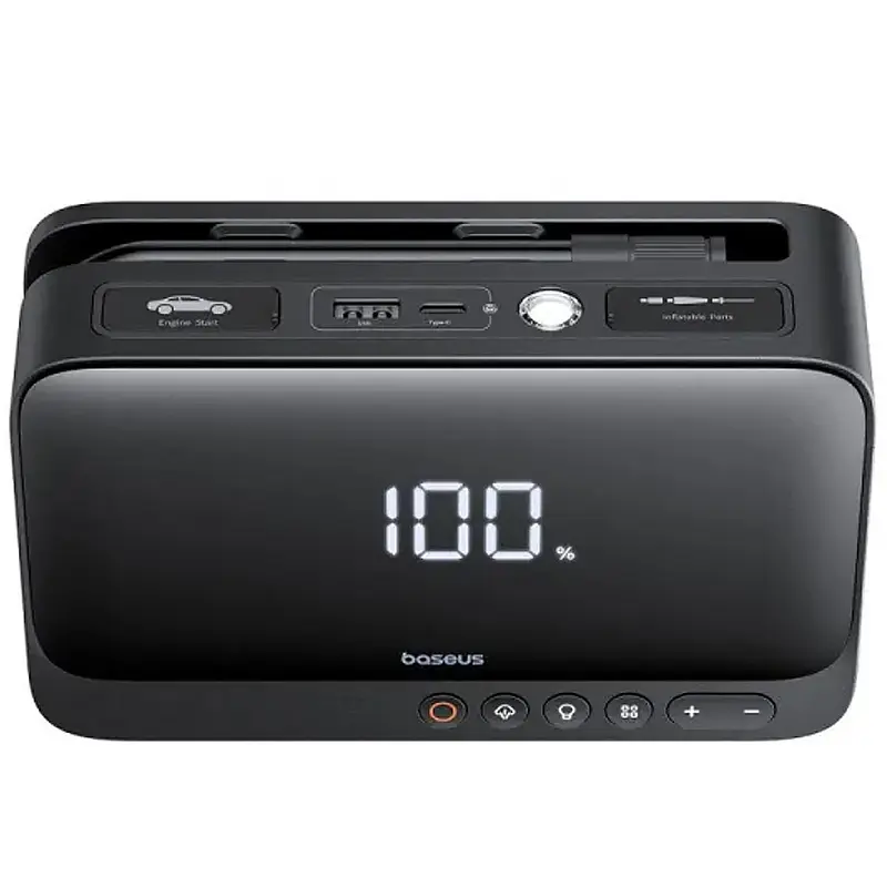 Пусковий пристрій (бустер) для автомобіля Baseus Super Energy 6000 mAh (C00245902111) Cluster Black - фото 3