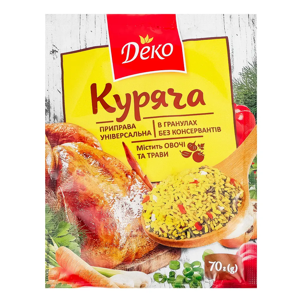 Приправа Деко куряча універсальна в гранулах 70 г (719260) - фото 2