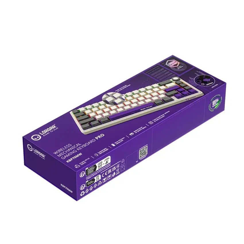 Клавиатура Lorgar KBP70MW Pro Wireless 65% Compact Beige EN/UA (LRG-KBP70MW-RT-US) - фото 9