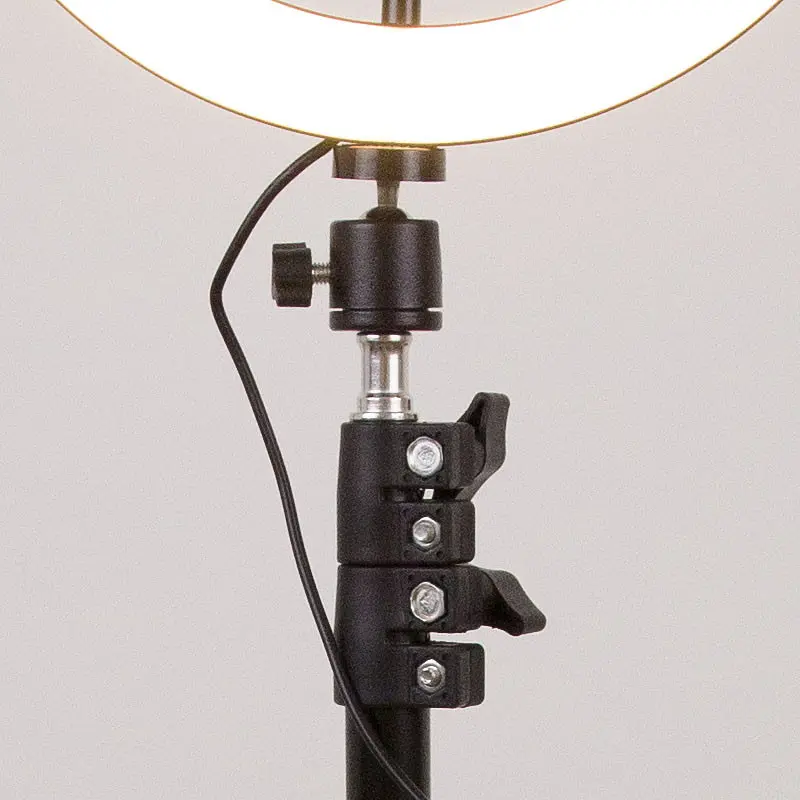 Кільцева світлодіодна LED лампа Flat Ring 10" + tripod 2.1m Black - фото 4