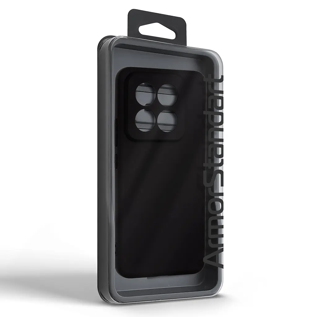 Чехол-накладка для смартфона Xiaomi 14 Pro, противоударный, силиконовый, термополиуретановый (ТПУ), с защитой камеры и корпуса, черный, защита всего корпуса, ArmorStandart (ARM72981) - фото 5