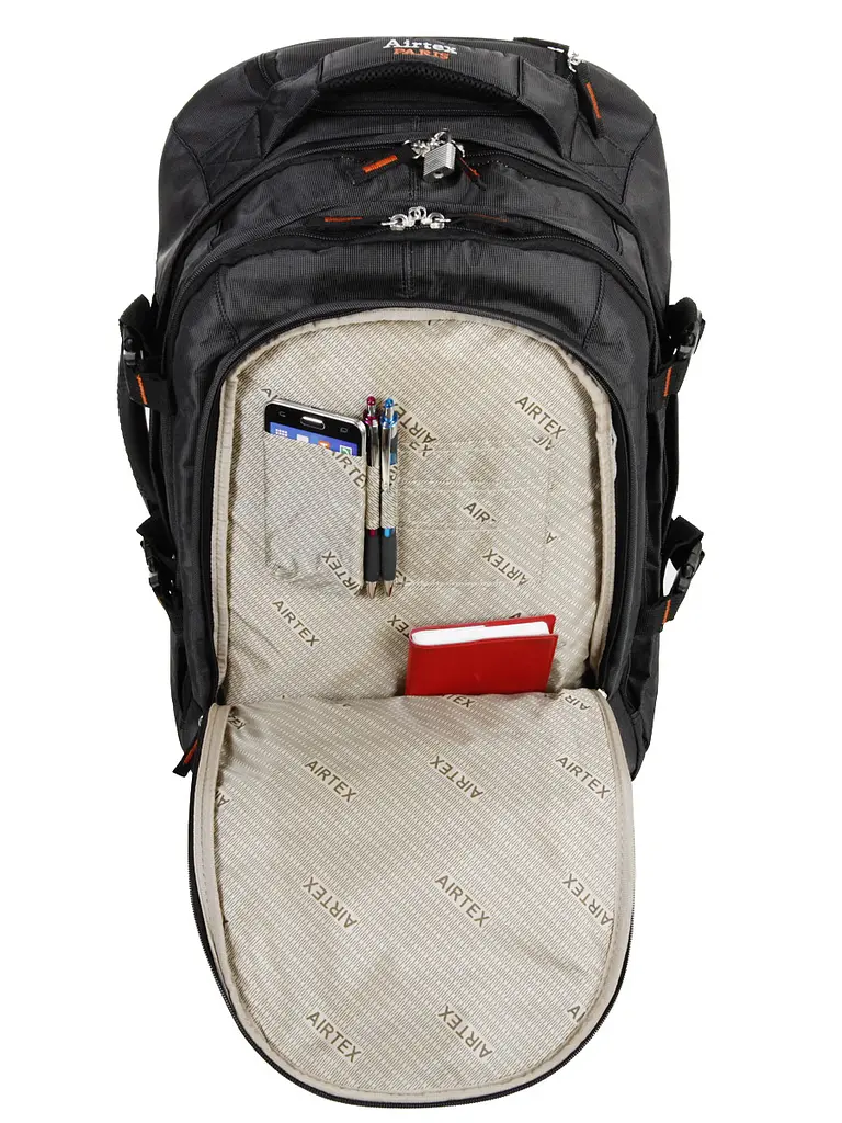 Дорожня сумка-рюкзак на колесах Airtex 560/1 48х35х19см XS 18,3л Темно-сірий - фото 11