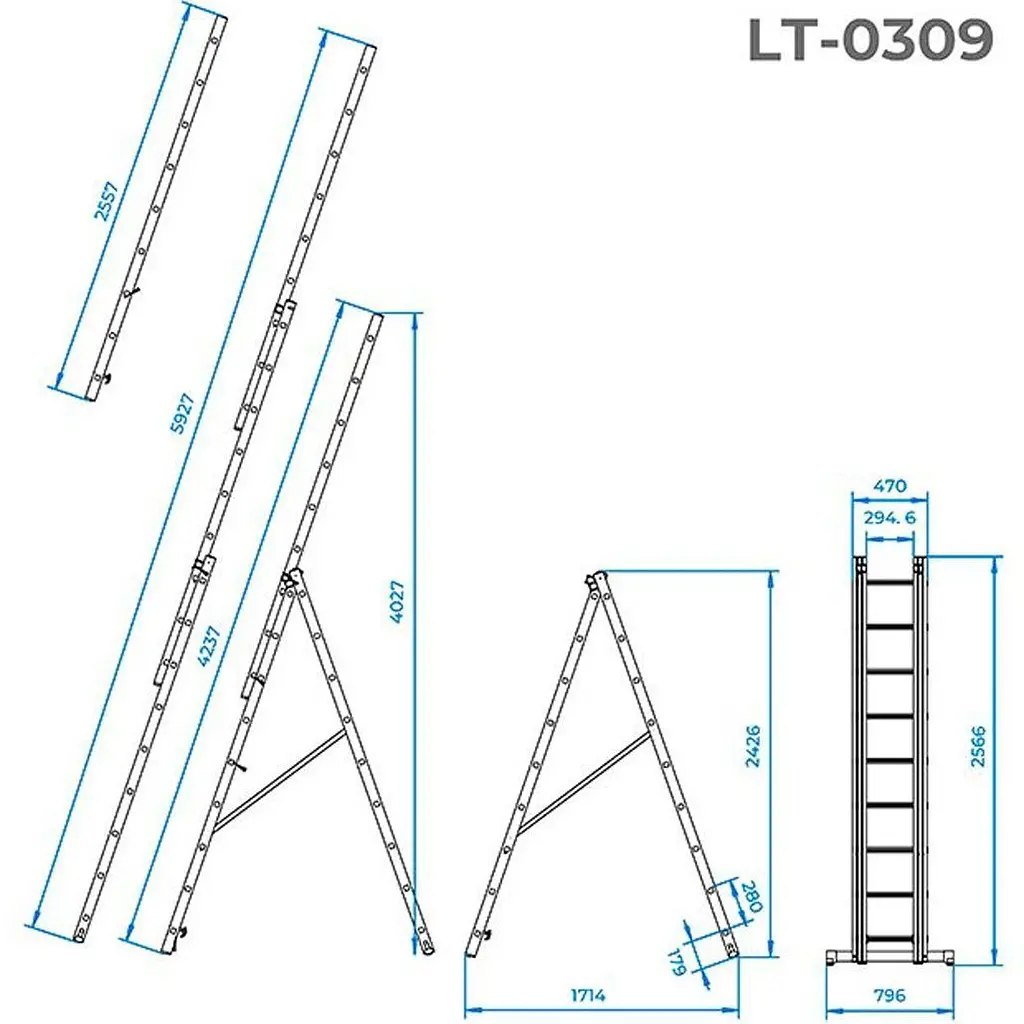 Драбина Intertool LT-0309 [140437] - фото 4