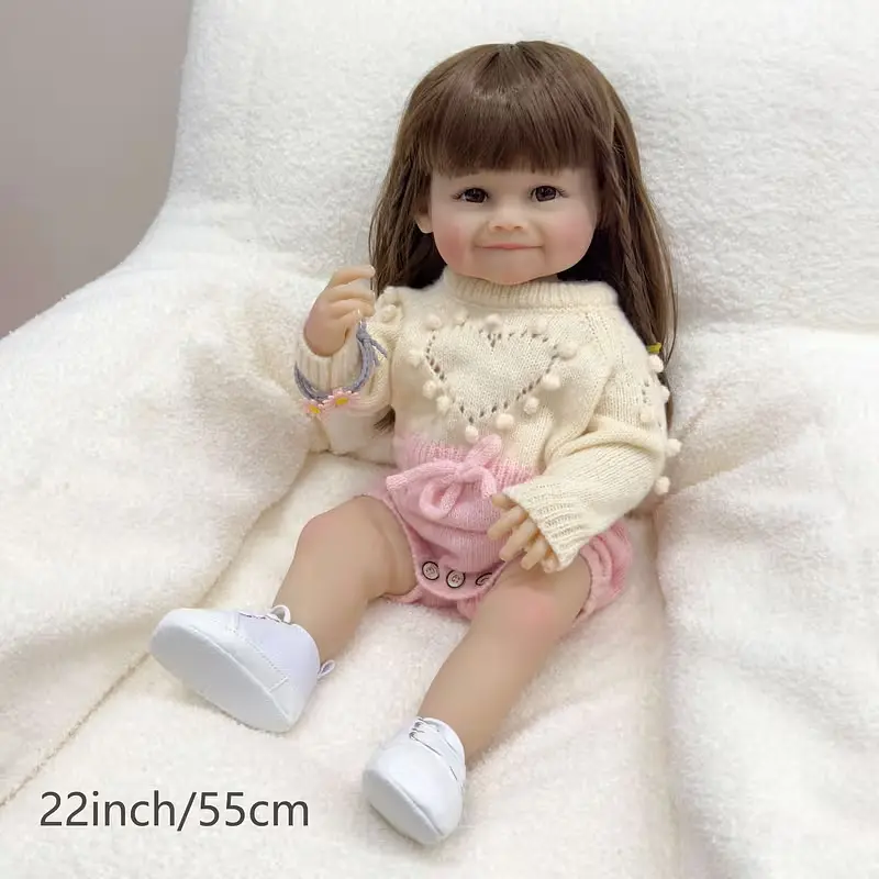 Реалістична Кукла Реборн 55 см повністю силіконова Doll Reborn Baby К0100615 - фото 9