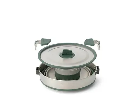 Набір посуду Sea to Summit Detour Stainless Steel One Pot Cook Set Сірий-Зелений - фото 2