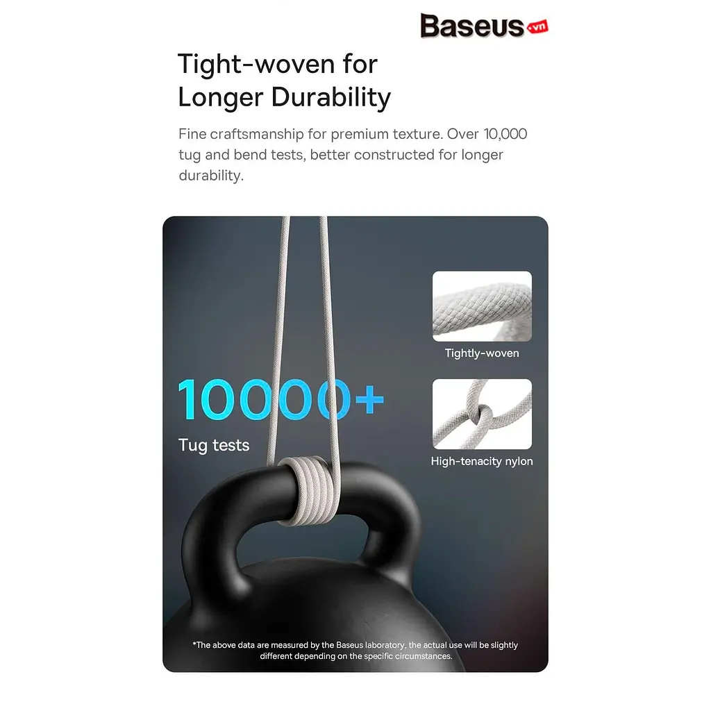 Кабель Baseus USB Type-C Dynamic Series Fast Charging Data cabel USB to Type-C 100W 2m White (CALD000702) - фото 9
